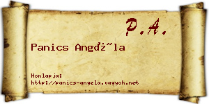 Panics Angéla névjegykártya